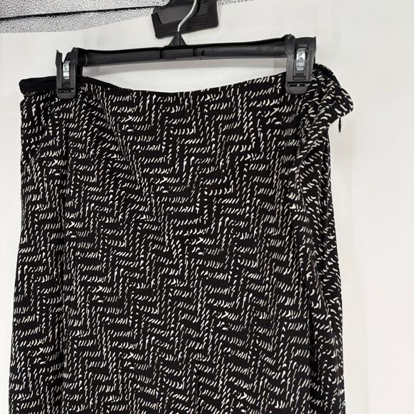 Vintage 90s Talbots 100% Silk Knee Length Midi Skirt Y2K Ruffle Hem Feminine 18 - Picture 2 of 8